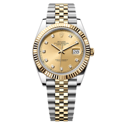 Rolex Datejust 41 Champagne Diamond Dial Steel & Yellow Gold 126333