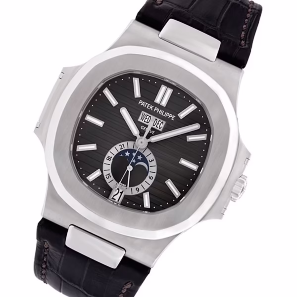 Patek Philippe Nautilus 5726 Grey Dial on Leather Strap