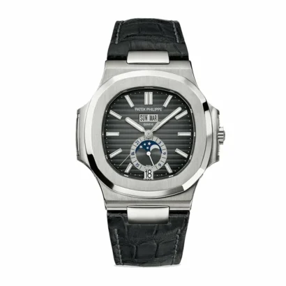 Patek Philippe Nautilus 5726 Grey Dial on Leather Strap
