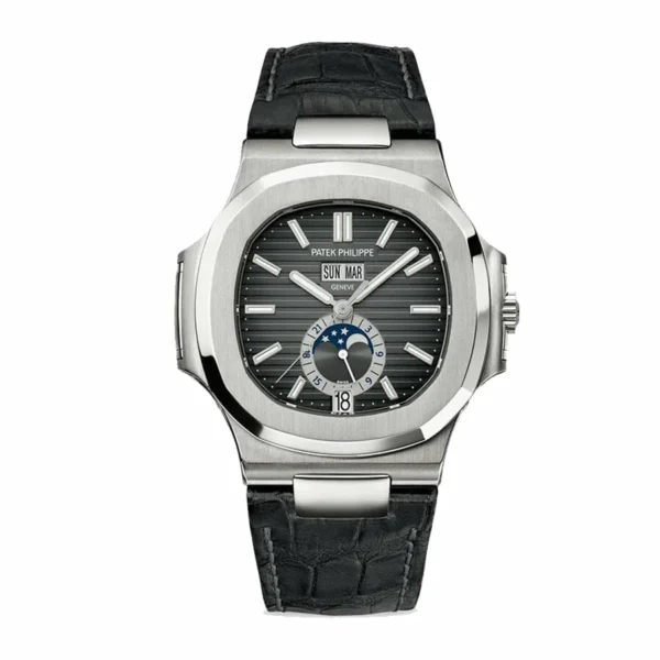 Patek Philippe Nautilus 5726 Grey Dial on Leather Strap